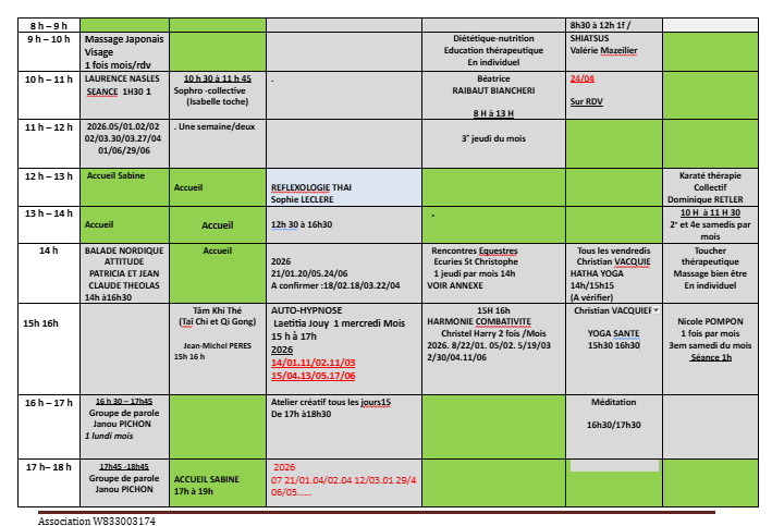 planning le ressort 2024
